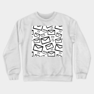 Black&white envelopes everywhere Crewneck Sweatshirt